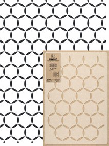 Festősablon Ismételhető Többször felhasználható 59x95cm Tapéta Körök Hexagon Retro