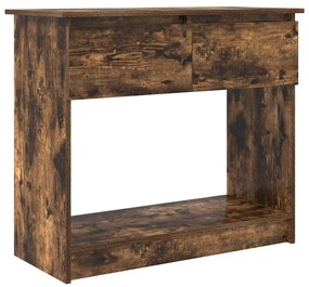 füstös tölgy színű konzolasztal fiókokkal 85,5x38,5x74,5 cm