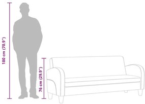 háromszemélyes fekete műbőr kanapé