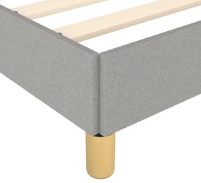 világosszürke szövet ágykeret matrac nélkül 90x190 cm