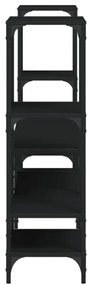 fekete szerelt fa TV-szekrény 206,5x28,5x95 cm