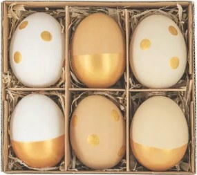 Húsvéti tojás természetes tojáshéjból 6db