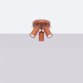 Sollux SL.1509 - Spotlámpa RING 3xGU10/10W/230V piros