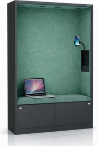 Sally 1150mm korpus Antracytowy - siedzisko Zielony