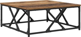 vidaXL Dohányzóasztal Öreg fa 70 x 70 x 30 cm Faanyag