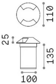 Ideal Lux - LED Taposólámpa ROCKET LED/3W/230V CRI 90 IP65 matt króm