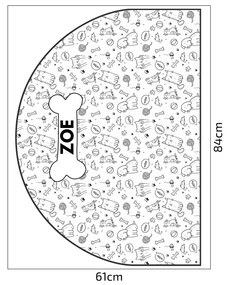 PIPPER. Védő textil falmatrica – Ív – Állatok Méret: 83x60cm, Indíték: névvel