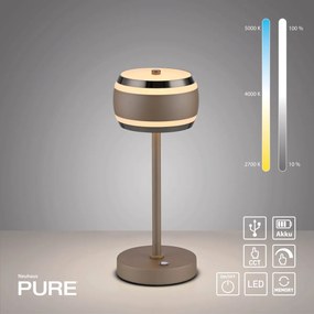 Paul Neuhaus modern asztali lámpa pure falling rings barna króm pln4503-97