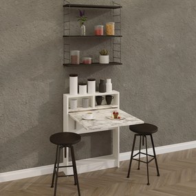 Összecsukható asztal Bracked - Carrara Marble