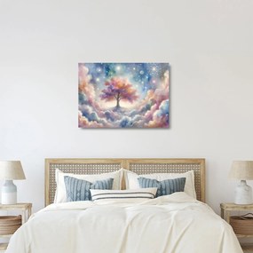 Üveg kép – Életfa a felhőkben (70x50 cm)