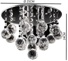 3xE14/60W/230V mennyezeti lámpa