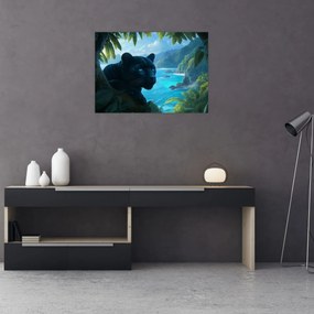 Kép - Fekete párduc a dzsungelben (70x50 cm)