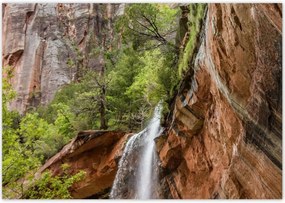 Poszterek 100x70 Gyönyörű vízesés Hegyek