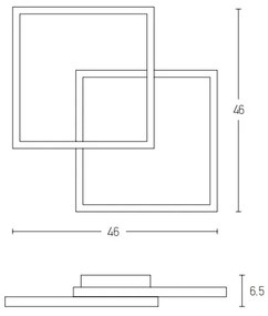 Zambelis 2026 - LED Dimmelhető felületre szerelhető csillár LED/25W/230V fekete
