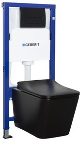 Tinos Black Duofix Delta B falba építhető WC tartály szett