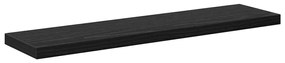 Polcos könyvespolc 4 pcs Fekete 40 x 10 x 1.5 cm Faanyag