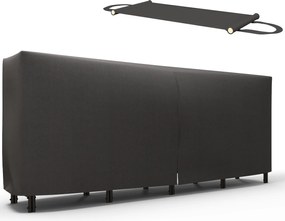 Outsunny Fém Tűzifa Tartó 240 x 36 x 99 cm Vízhatlan Borítással Külső Faállvány 200 kg Tűzifa Tárolására | Aosom