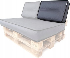 Rövid kerti párna raklapos padhoz, raklap háttámla 60x40cm