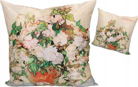 Díszpárna Carmani Van Gogh Váza Rózsákkal