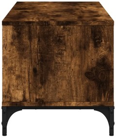 füstös tölgy szerelt fa/porszórt acél TV-szekrény 102x40x41 cm