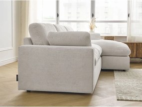 Bézs kordbársony sarokkanapé Belair – Bobochic Paris