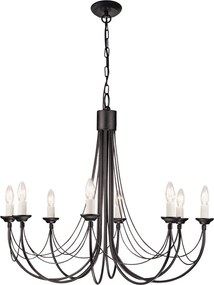 Elstead Lighting CARISBROOKE CB8-BLACK Csillár 8x60W/E14