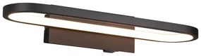 Matt fekete LED fali lámpa (hosszúság 40 cm) Gianni – Trio