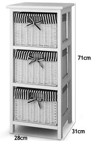 Casaria® Fa polc csészékkel - fehér