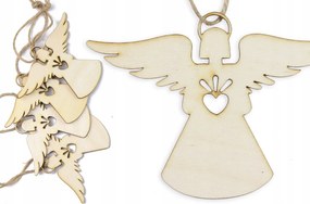 Medálok Angyalkák Natúr 5 db 9cm Szív