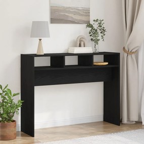 Fekete Tölgy Konzolasztal 105x30x80 cm Műanyag