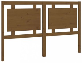 mézbarna tömör fenyőfa ágyfejtámla 155,5x4x100 cm