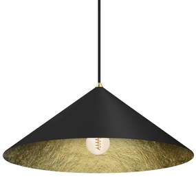 Csillár zsinóron FUJI 1xE27/60W/230V átm. 50 cm fekete/arany