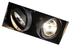 Beépített reflektor fekete GU10 AR70 keret nélküli 2-lámpás - Oneon
