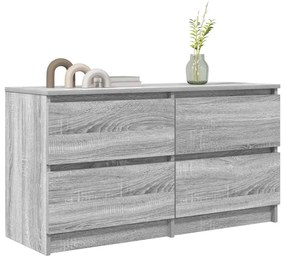 szürke sonoma színű szerelt fa TV-szekrény 100x35x54 cm