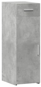 betonszürke szerelt fa tálalószekrény 30 x 42,5 x 93 cm