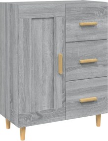 vidaXL szürke sonoma színű szerelt fa tálalószekrény 69,5 x 34 x 90 cm