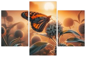Kép – Pillangó a lenyugvó napban (90x60 cm)