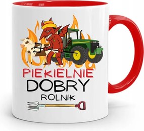 Gazdálkodóknak Piros Pokolian Jó Gazdálkodó Bögre fényképes nyomtatással