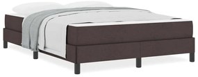 Boxrugós ágy matracmal sötétbarna 140 x 190 cm szövet