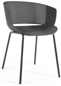 Fekete étkezőszék szett 4 db-os Yeray – Kave Home