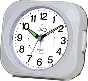 Fehér Megvilágított Ovális Ébresztőóra Szundival Jvd SRP1604.3 Csendes Nem Ketyeg