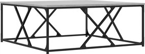 vidaXL szürke sonoma színű szerelt fa dohányzóasztal 100x100x40 cm