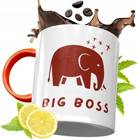 Narancssárga Bögre Főnöknek Ajándék fényképes nyomtatással