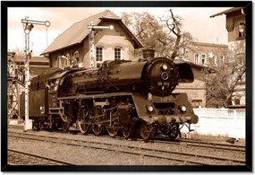 Poszterek keretben 60x40 Gőzmozdony parádé Wolsztyn