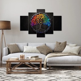 Kép – Fa színes szívekkel (150x105 cm)