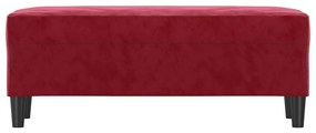 bordó bársony pad 100x35x41 cm