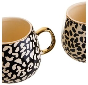 Fekete-aranyszínű agyagkerámia bögre szett 2 db-os 330 ml London – Premier Housewares
