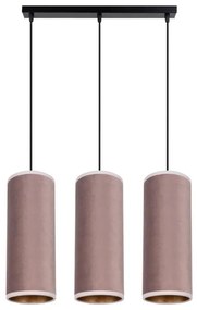 Láncos lámpa AVALO 3xE27/60W/230V rózsaszín/rez