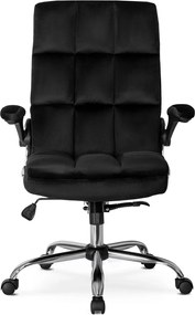 LONDON forgószék fekete bársony