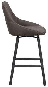 Szürke bárszék szett 2 db-os (ülésmagasság 65 cm) Alison – Rowico
